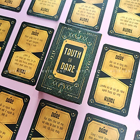 Bộ Bài Drinking Game Green Moon Thách Hay Thật Truth Or Dare Thẻ Bài Board Game 50 Lá Thú Vị Tụ Họp Bạn Bè