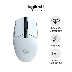 Chuột game không dây Lightspeed Logitech G304 - Cảm biến Hero, 12k DPI, nhẹ, 6 nút lập trình, on-board memory, pin 250h - Hàng chính hãng