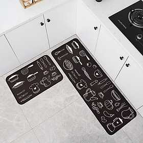 Mua Set 2 Thảm Đôi Nhà Bếp Sợi Len Đế Cao Su Chống Trượt