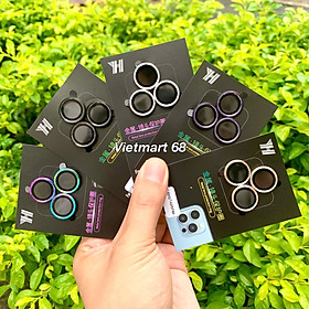 Mắt Bảo Vệ Camera dành Cho iPhone 14, 14Plus, 14Pro - 14ProMax - Chống Bụi, Hạn chế vân tay & Mờ Camera - HOTTREND 2022 - 3 Vòng 14Pro-14PRM - Tím