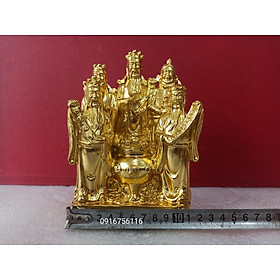 [Miễn ship 100%]Tượng ngũ phúc ngũ hộ thần tài bằng đồng thau cỡ trung cao 18cm. Vật phẩm phong thủy, tâm linh, thờ cúng