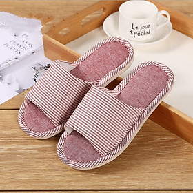 Dép đi trong nhà đế vải cotton kẻ sọc DTN03
