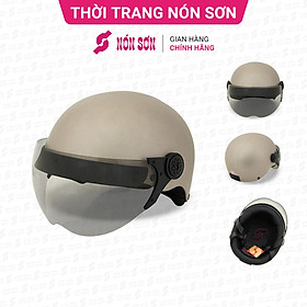Mũ bảo hiểm có kính NÓN SƠN chính hãng KT-NU718