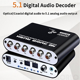 5.1 CH Audio Decoder SPDIF hợp tác với RCA DTS AC3 Bộ khuếch đại kỹ thuật số quang chuyển đổi bộ khuếch đại HD Bộ chuyển đổi âm thanh HD