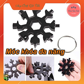 Móc chìa khóa ô tô xe máy hình lục giác 18 chức năng