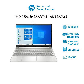 Mua Laptop HP 15s-fq2663TU (6K796PA) (i3-1115G4 | 4GB | 256GB |15.6  HD | Win 11) Hàng chính hãng