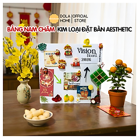 Bảng Từ Tính Kim Loại Dola Home – Nhỏ Gọn, Ghi Chú Viết Xoá Dễ, Decor Góc Làm Việc Aesthetic