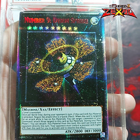 Thẻ bài yugioh Yuma Number 9 Dysọn Sphere siêu vệ tinh cầu TẶNG Sleeves