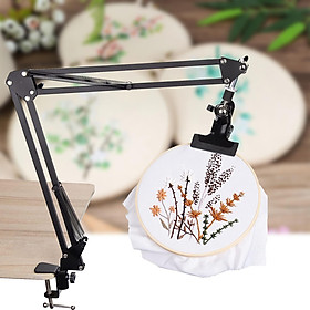 Embroidery Hoop Stand Table Clamp Stand Metal for Sewing Cross Stitch Crafts