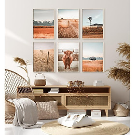 Mua Bộ 6 tranh treo tường cam sa mạc  tranh canvas. có đinh tặng kèm