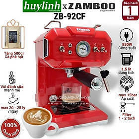 Máy pha cà phê Espresso Zamboo ZB-92CF - Hàng Chính Hãng