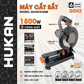 MÁY CẮT SẮT 180MM 1800W G2-MCS1800 HUKAN -HÀNG CHÍNH HÃNG