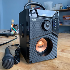 Loa bluetooth karaoke Công Suất Lớn Haoyes A300, Dòng sản phẩm loa di động + Tặng kèm micro hát mọi lúc mọi nơi | Hàng chính hãng