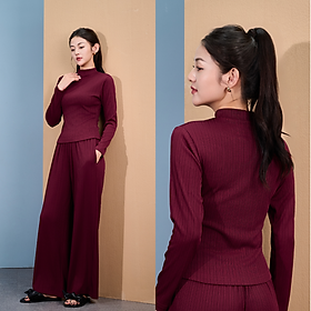 Bộ Quần Áo Thu Đông Cổ Cao Laroma Cho Nữ | Basic - Giữ Ấm - Vải Thơm - Kháng Khuẩn