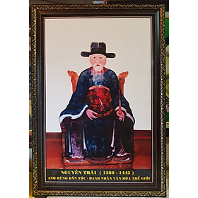 TRANH IN DẦU - NGUYỄN TRÃI ( anh hùng dân tộc - Danh nhân văn hóa thế giới )