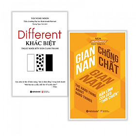 Combo Khác biệt tạo thành công : Different - Khác biệt thoát khỏi bầy đàn cạnh tranh + Gian nan chồng chất gian nan - Tặng kèm bookmark thiết kế