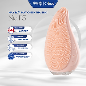 Máy Rửa Mặt Mini Cầm Tay Crénot Beauté Nia P5 Chính Hãng Sử Dụng Sóng Âm Và Silicone Siêu Mềm Sạch Sâu Bụi Bẩn Trang Điểm Ngừa Mụn - Máy Rửa Mặt Massage Mát xa Matxa Tốt Chăm Sóc Da Dầu Mụn Nhạy Cảm Cho Nam Nữ 