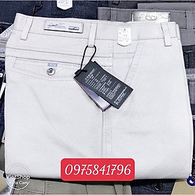 Quần kaki 0 Ly nam trung niên dáng suông hàng cao cấp chất mềm dày dặn