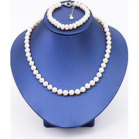 Bộ Chuỗi Ngọc Trai Trắng Cổ Điển BODB1336