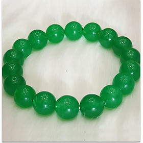 Vòng tay phong thủy đá mã não xanh lá MS358