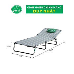 GHẾ - GIƯỜNG XẾP DUY LỢI INOX - CỠ LỚN ( QUÀ TẶNG 10 MÓC ÁO)