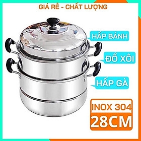 Nồi hấp 3 tầng inox tiện dụng