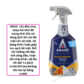 Bình xịt tẩy dầu mỡ & cháy khét Astonish C6750