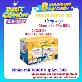Combo 2 lon Sữa bột Bonecare xương và khớp 400g: dành cho người lớn bổ sung GLUCOSAMINE tạo dịch nhờn cho khớp, giúp phòng ngừa đau xương khớp, viêm khớp, đặc biệt là người bệnh xương và khớp.