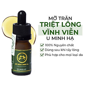 Mỡ trăn triệt lông U Minh Hạ nguyên chất (10/30ml) UMIHA dùng cho vùng Chân, Tay, Nách, Bikini, Body tại nhà hiệu quả an toàn tiết kiệm