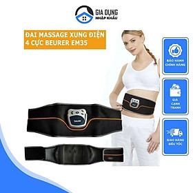 Máy Massage Giảm Mỡ Bụng Beurer EM37, Đai Mát Xa Quấn Nóng, Rung Bụng Tan Mỡ, 5 Chương Trình Tùy Chọn, Nhập Đức