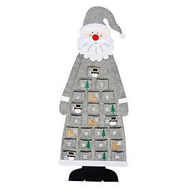 Santa Claus Shape Advent Calendar DIY  Cloth for Party Bedroom Ornaments