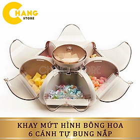 Mua Khay mứt tết  khay mứt bánh kẹo tết hình bông hoa nắp 6 cánh độc lạ