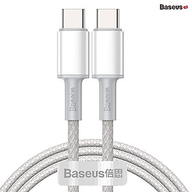 Mua Cáp sạc nhanh siêu bền C to C Baseus High Density Braided PD 100W (5A/20V  E-marker Chip  Type C to Type C Fast Charging Data Cable) Hàng Chính Hãng