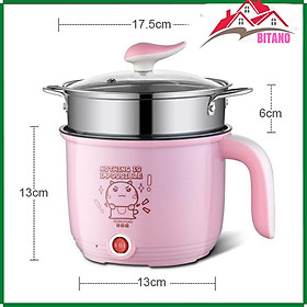Mua Ca Lẩu Điện Hấp Mini Cao Cấp BITANO Màu Ngẫu Nhiên