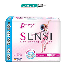 Băng Vệ Sinh Diana Sensi Siêu Mỏng Cánh Gói Lớn- 20