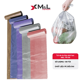 Mua Set 100 túi đựng rác tự hủy sinh học M&L TR100