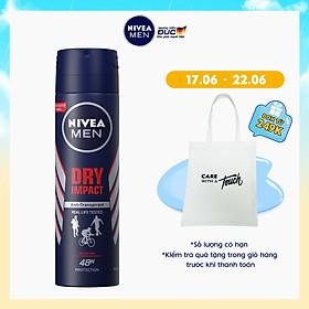 Xịt Ngăn Mùi NIVEA MEN Dry Impact Khô Thoáng 150ml - 81602
