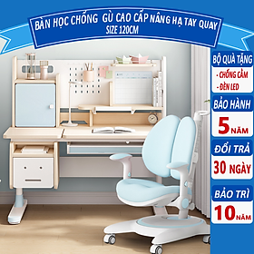 Bàn học cho bé S03 bàn học thông minh có kệ cho học sinh chống gù chống cận