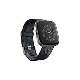 Fitbit Versa 2 Special Edition Health & Fitness Smartwatch with Heart Rate, Music, Alexa Built-in, Sleep & Swim Tracking, Navy & Pink Woven/Copper Rose, One Size (S & L Bands Included), 2.3