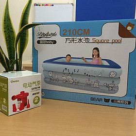 Mua bể bơi 2m1 kèm bơm