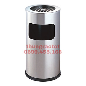 Mua Thùng rác inox gạt tàn thuốc dạng tròn