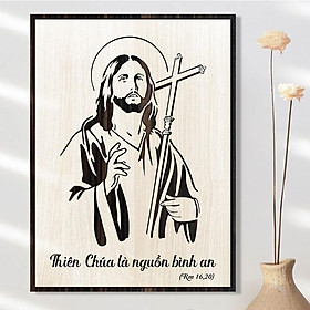 Mua Tranh gỗ công giáo Thiên Chúa là nguồn bình an