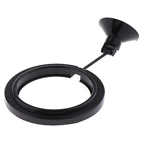 Aquarium   Tank Feeding Ring Fishes Floating Food Feeder Black 7cm Dia.