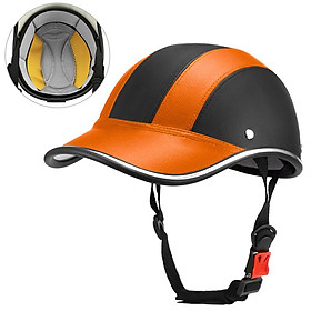 Mũ bảo hiểm thể thao có vành cho xe đạp, xe máy, mũ bóng chày-Màu quả cam
