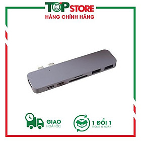Cổng chuyển Hyperdrive DUAL USB-C Hub cho MacBook Pro 13"/15" 2016/2017/2018 và MacBook Air 2018 - Hàng chính hãng 