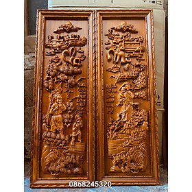 Mua Tranh Câu đối cha mẹ bằng gỗ hương đỏ kt 37×107×4cm