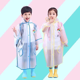 Mua Áo mưa trẻ em trong suốt kiểu dáng Hàn Quốc | Áo mưa măng tô cho bé