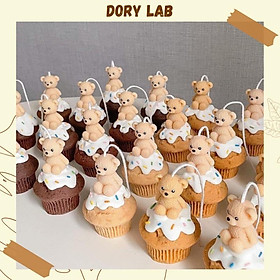 Mua Nến Thơm Handmade Bánh Muffin Gấu Con Không Khói- Dory Lab