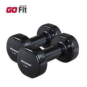 Tạ tay cao su Brosman 1KG , 2KG , ... tạ đơn lõi gang đặc cao cấp hỗ trợ tập gym tại nhà