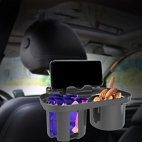 Universal Car Headrest Cup Holder with Phone Mount for Bottle